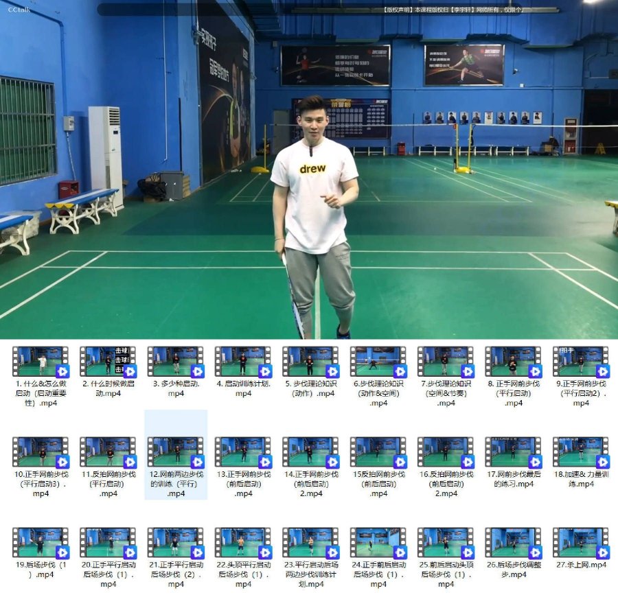 李宇轩羽毛球教学视频